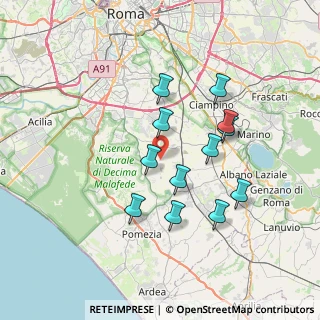 Mappa Via Giovanni Canestrini, 00134 Roma RM, Italia (6.80917)