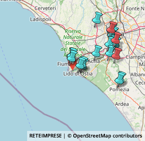 Mappa Via dell'Idroscalo, 00100 Lido di Ostia RM, Italia (14.8475)