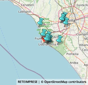 Mappa Via dell'Idroscalo, 00100 Lido di Ostia RM, Italia (9.5925)