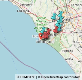 Mappa Via dell'Idroscalo, 00100 Lido di Ostia RM, Italia (9.08933)