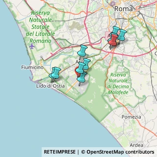 Mappa Via Democrito, 00124 Roma RM, Italia (6.72364)