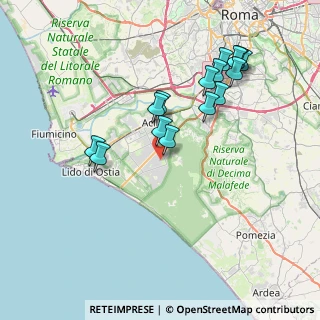 Mappa Via Francesco Landino, 00124 Roma RM, Italia (7.96533)