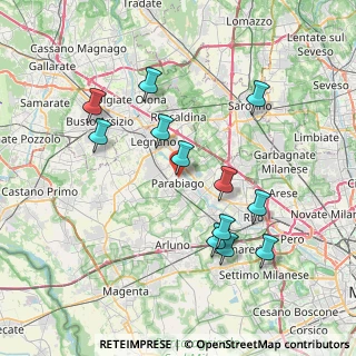 Mappa Via Emilio Caldara, 20015 Parabiago MI, Italia (7.50833)