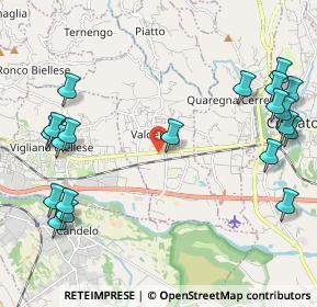 Mappa Via Quintino Sella, 13855 Valdengo BI, Italia (2.751)