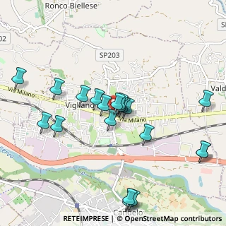 Mappa Via Milano, 13856 Vigliano Biellese BI, Italia (0.9975)