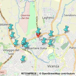 Mappa Via Deledda, 36100 Vicenza VI, Italia (1.07333)