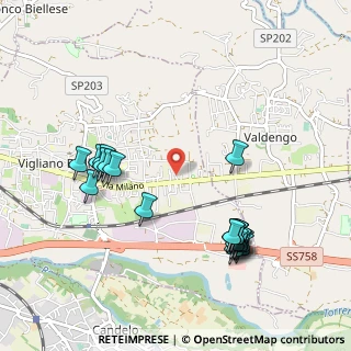 Mappa Vicolo Nosone, 13856 Vigliano Biellese BI, Italia (1.0945)