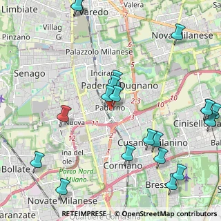 Mappa Via Camposanto, 20037 Paderno Dugnano MI, Italia (2.7645)