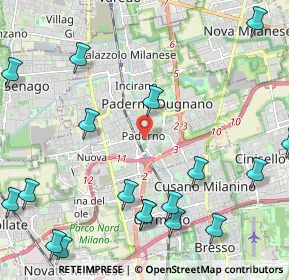 Mappa Via Camposanto, 20037 Paderno Dugnano MI, Italia (3.044)