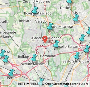 Mappa Via Camposanto, 20037 Paderno Dugnano MI, Italia (6.59294)