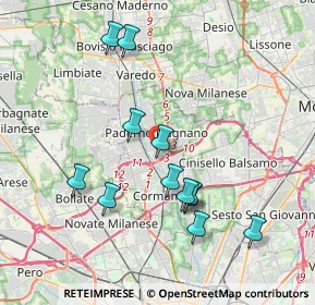 Mappa Via Gorizia, 20037 Paderno Dugnano MI, Italia (3.7175)