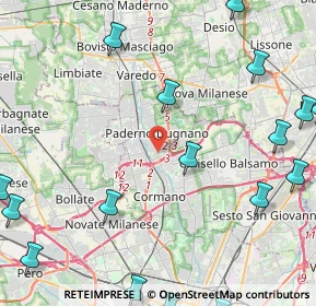 Mappa Via Gorizia, 20037 Paderno Dugnano MI, Italia (6.63556)