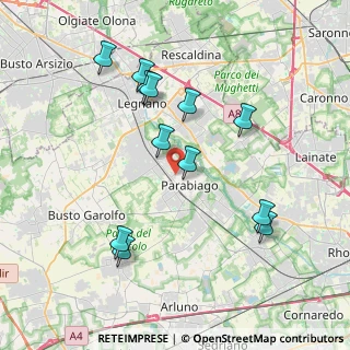 Mappa Via Cevedale, 20015 Parabiago MI, Italia (3.8825)
