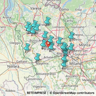 Mappa Via Cevedale, 20015 Parabiago MI, Italia (12.5385)