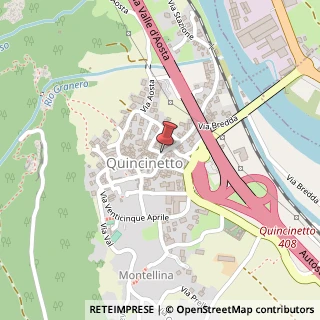 Mappa Via Piemonte, 1, 10010 Quincinetto, Torino (Piemonte)