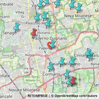Mappa Via Francesco Cherubini, 20037 Paderno Dugnano MI, Italia (2.8895)