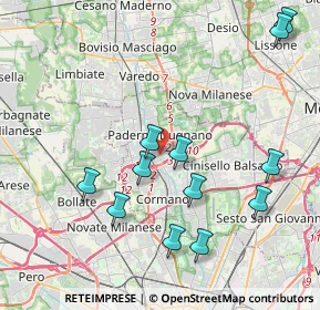Mappa Via Francesco Cherubini, 20037 Paderno Dugnano MI, Italia (4.34833)
