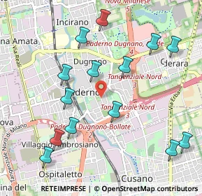 Mappa Via Francesco Cherubini, 20037 Paderno Dugnano MI, Italia (1.12857)