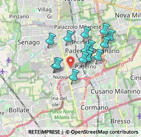 Mappa Via Avogadro, 20037 Paderno Dugnano MI, Italia (1.32333)