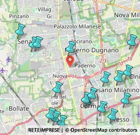 Mappa Via Amedeo Avogadro, 20037 Paderno Dugnano MI, Italia (2.8795)