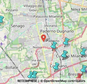 Mappa Via Amedeo Avogadro, 20037 Paderno Dugnano MI, Italia (3.22917)