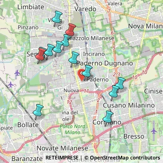 Mappa Via Avogadro, 20037 Paderno Dugnano MI, Italia (2.08077)