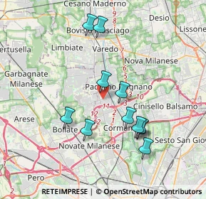 Mappa Via Avogadro, 20037 Paderno Dugnano MI, Italia (3.50091)