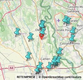 Mappa 28043 Bellinzago novarese NO, Italia (9.1215)