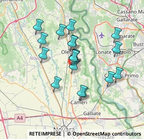 Mappa 28043 Bellinzago novarese NO, Italia (6.13278)