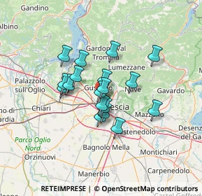 Mappa Via Galileo Galilei, 25064 Gussago BS, Italia (9.54611)