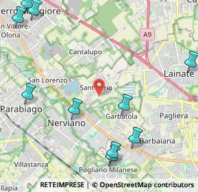 Mappa Via della Novella, 20014 Nerviano MI, Italia (3.08636)