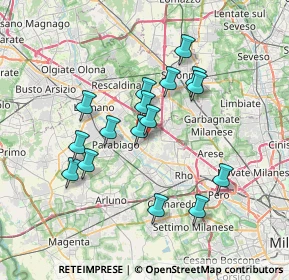 Mappa Via della Novella, 20014 Nerviano MI, Italia (6.275)