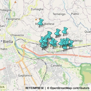 Mappa Via San Michele, 13856 Vigliano Biellese BI, Italia (1.10368)