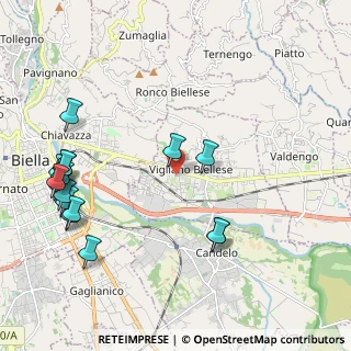 Mappa Via San Michele, 13856 Vigliano Biellese BI, Italia (2.54625)