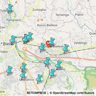 Mappa Via San Michele, 13856 Vigliano Biellese BI, Italia (2.52467)