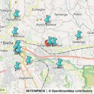 Mappa Via San Michele, 13856 Vigliano Biellese BI, Italia (2.49923)