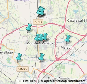 Mappa Via A. Manzoni, 31021 Mogliano Veneto TV, Italia (3.62857)