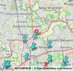Mappa A52 Tangenziale Nord Milano, 20037 Paderno Dugnano MI, Italia (3.22786)
