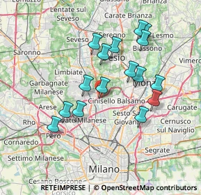 Mappa A52 Tangenziale Nord Milano, 20037 Paderno Dugnano MI, Italia (6.69563)