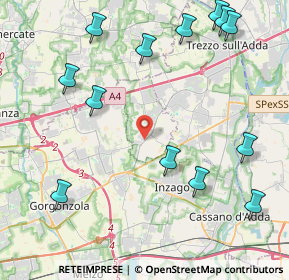 Mappa Via Giacomo Leopardi, 20060 Masate MI, Italia (5.27846)