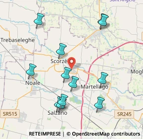 Mappa Via Boschi, 30037 Martellago VE, Italia (4.205)