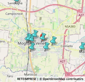 Mappa Via Pietro Maroncelli, 31021 Mogliano Veneto TV, Italia (1.85182)