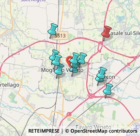 Mappa Via Pietro Maroncelli, 31021 Mogliano Veneto TV, Italia (2.4575)