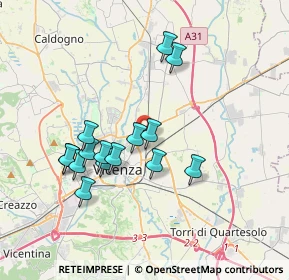 Mappa Via San Leonardo Murialdo, 36100 Vicenza VI, Italia (3.31867)