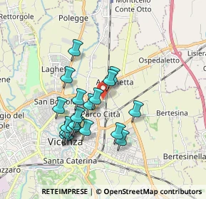 Mappa Via San Leonardo Murialdo, 36100 Vicenza VI, Italia (1.58)