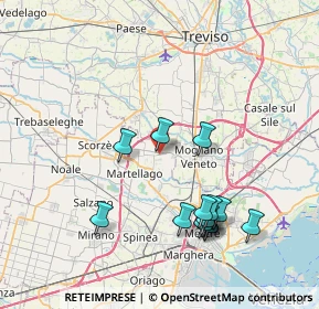 Mappa Via Moglianese Peseggia, 30037 Scorzè VE, Italia (7.92929)