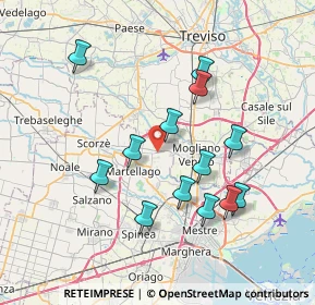 Mappa Via Moglianese Peseggia, 30037 Scorzè VE, Italia (6.97)