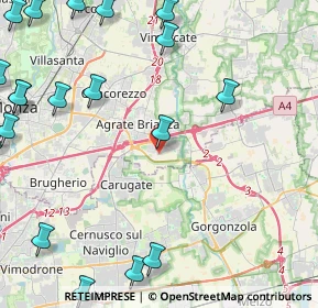 Mappa Strada Comunale Caponago Carugate, 20867 Agrate Brianza MB, Italia (6.58316)