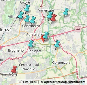 Mappa Strada Comunale Caponago Carugate, 20867 Agrate Brianza MB, Italia (4.24)