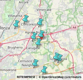 Mappa Strada Comunale Caponago Carugate, 20867 Agrate Brianza MB, Italia (4.6575)